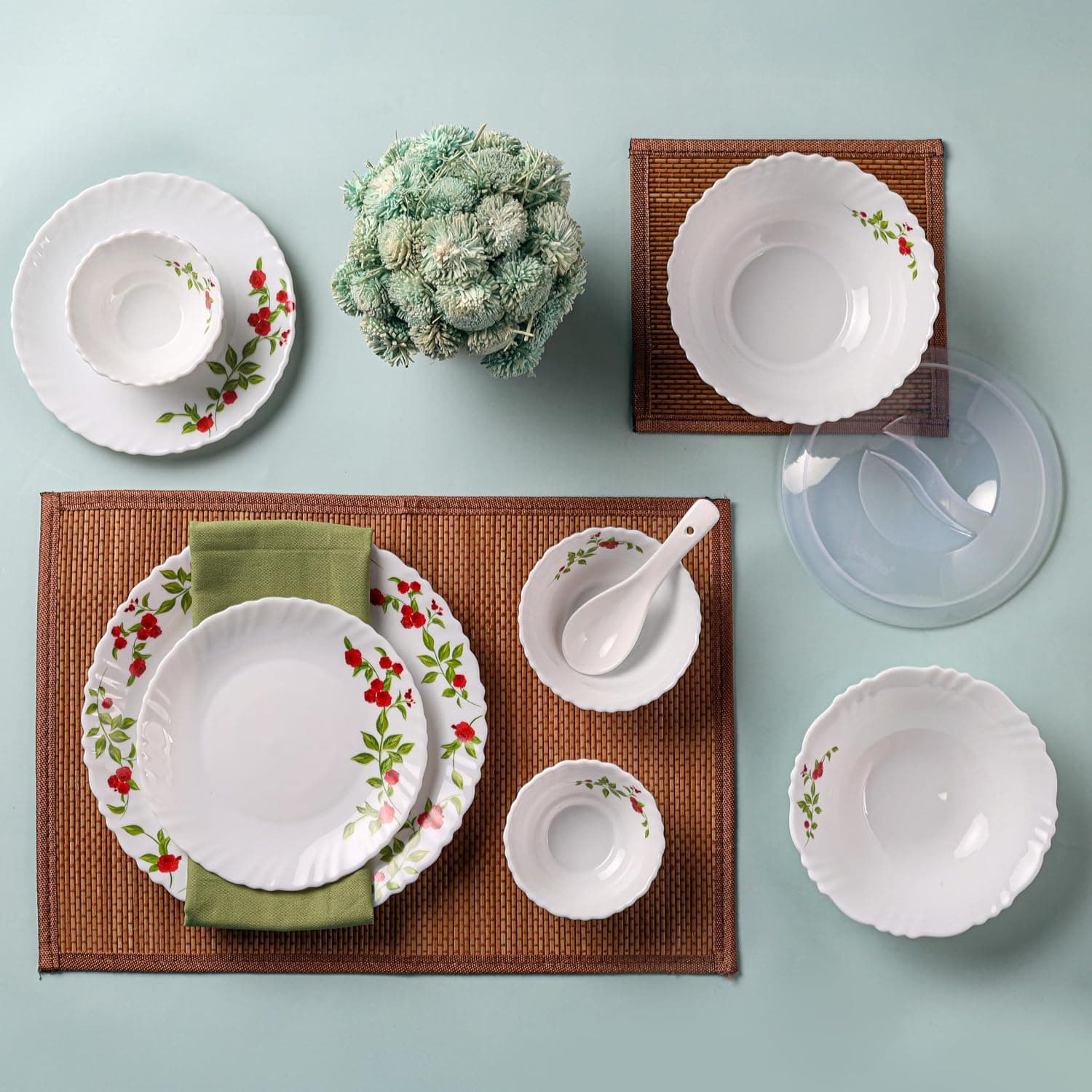 Cello Opalware Dazzle Imperial Rose 35 Pcs Dinner Set